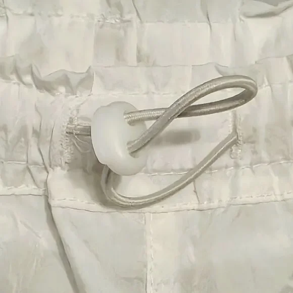 New Faded Rose Nylon Cargo Pants Parachute Style Women's Size XL Cordlock White - Picture 6 of 11